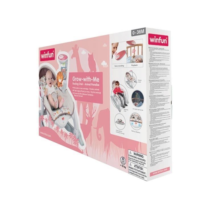 WinFun Grow With Me Rocking Chair - Animal Paradise - BumbleToys - 0-24 Months, 2-4 Years, Bouncers & Rockers, Cecil, Pre-Order, Unisex