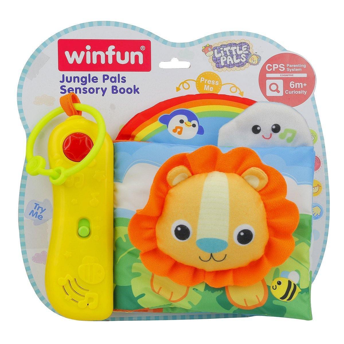 WinFun Jungle Pals Sensory Book - BumbleToys - 2-4 Years, Cecil, Learning Toys, Unisex
