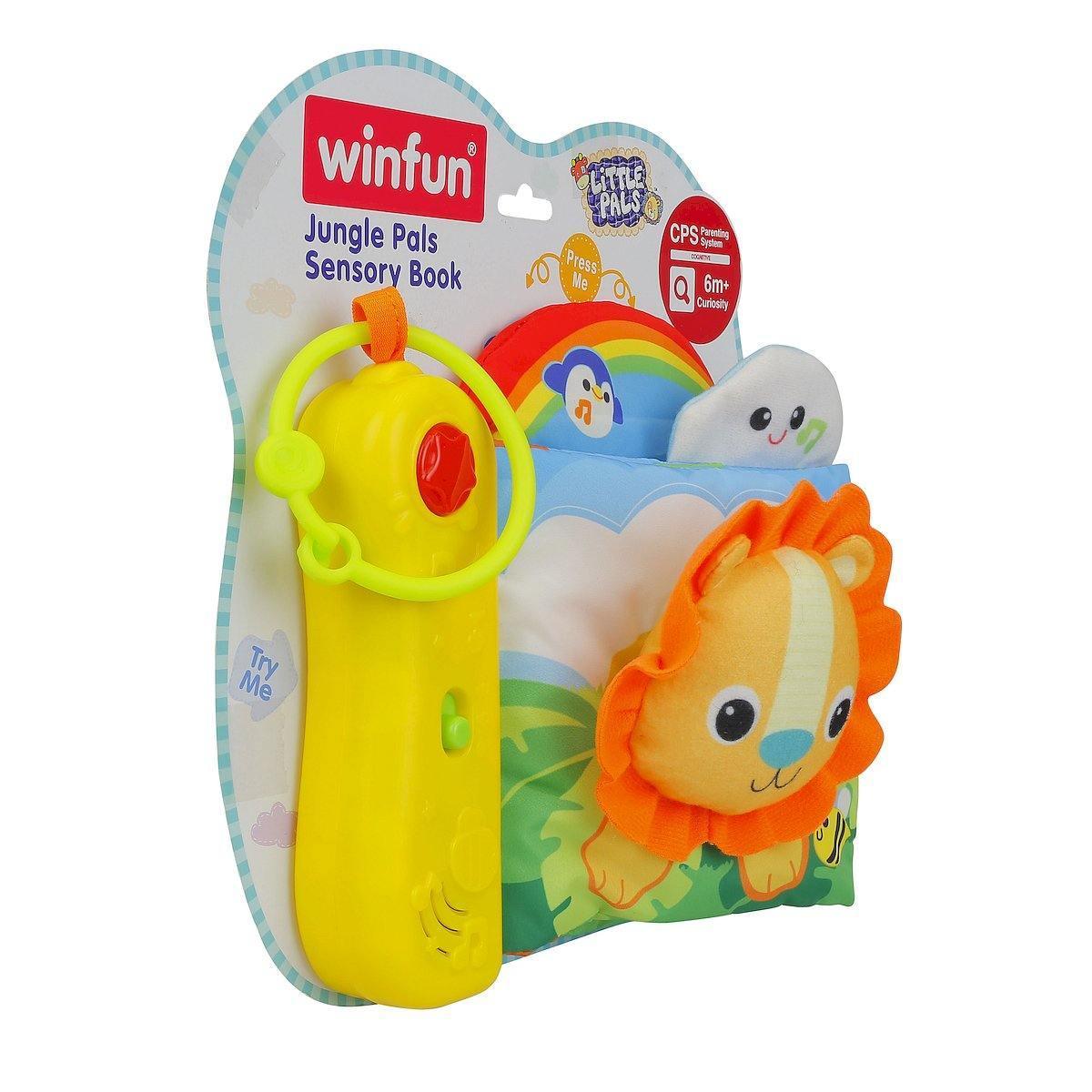 WinFun Jungle Pals Sensory Book - BumbleToys - 2-4 Years, Cecil, Learning Toys, Unisex