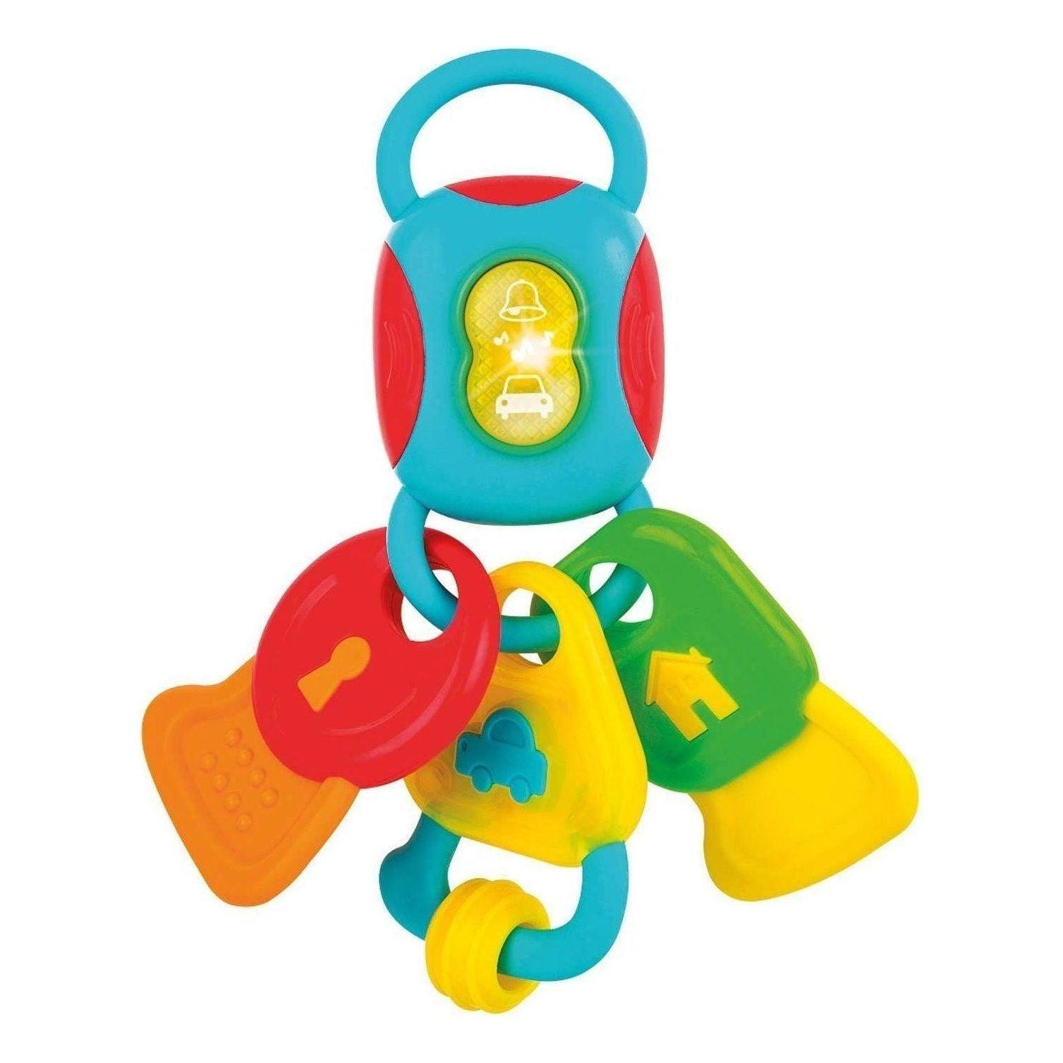 WinFun Light ‘N Sounds Teething Keys - BumbleToys - 0-24 Months, Cecil, Rattles, Unisex
