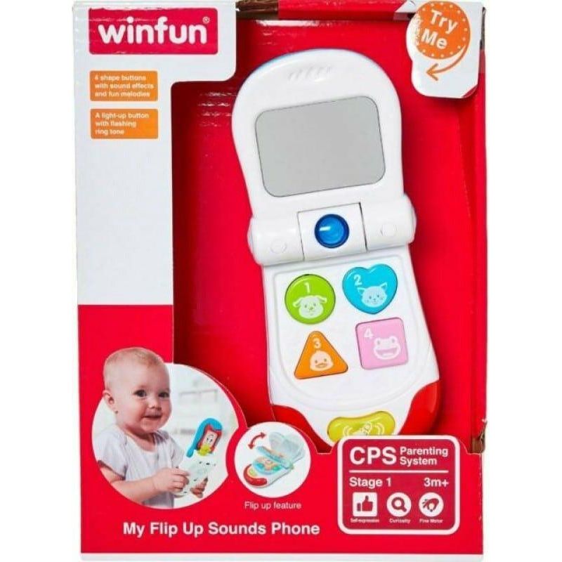 WinFun My Flip Up Sounds Phone - BumbleToys - 0-24 Months, 2-4 Years, Baby Saftey & Health, Baby Shower, Boys, Cecil, Girls, Nursery Toys, Phone, Unisex