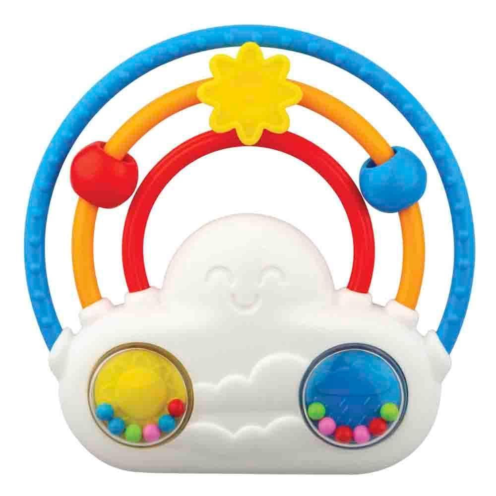 WinFun Shake ‘N Spin Rattle With Melodies - Rainbow - BumbleToys - 0-24 Months, Cecil, Rattles, Unisex