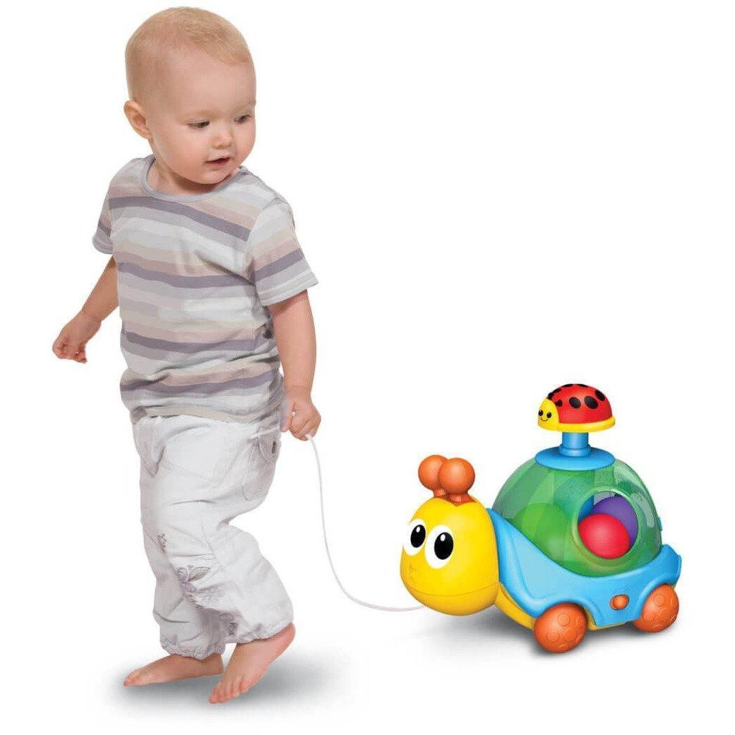 WinFun Spin'N Pull Snail - BumbleToys - 2-4 Years, Cecil, Nursery Toys, Unisex