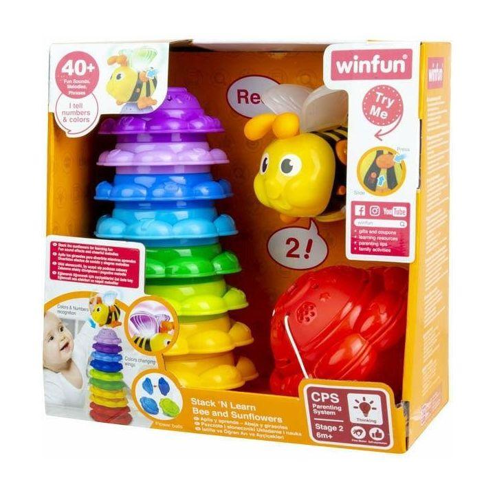 Winfun Stack 'N Learn Bee and Sunflowers - BumbleToys - 0-24 Months, Babies, Baby Saftey & Health, Boys, Cecil, Girls, Nursery Toys, Rattles, Unisex
