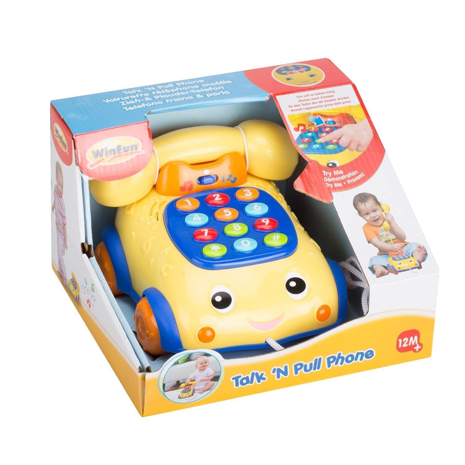WinFun Talk'N Pull Phone For Kids - BumbleToys - 2-4 Years, Boys, Cecil, Girls, Nursery Toys
