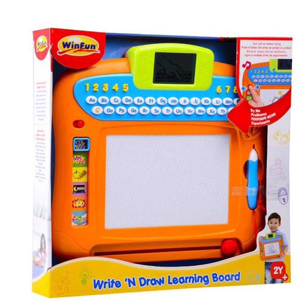 WinFun Write'N Draw Learning Board - BumbleToys - 2-4 Years, Cecil, Learning Toys, Unisex