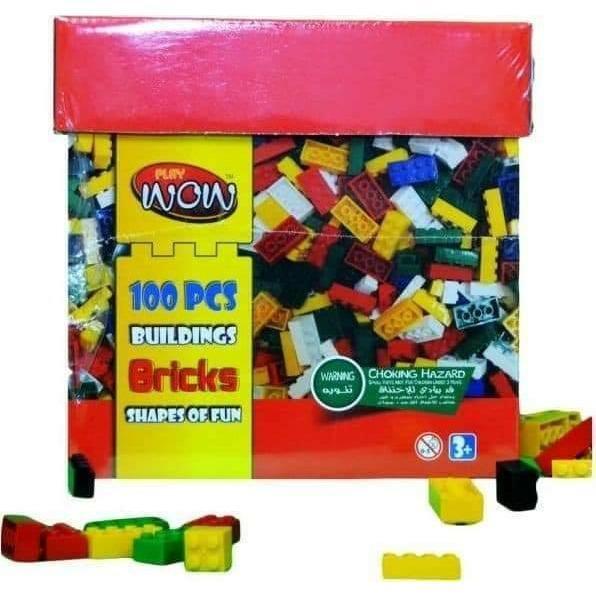 Wow Play 58201 Building Bricks 100 Pieces - BumbleToys - 5-7 Years, Arabic Triangle Trading, LEGO, Unisex