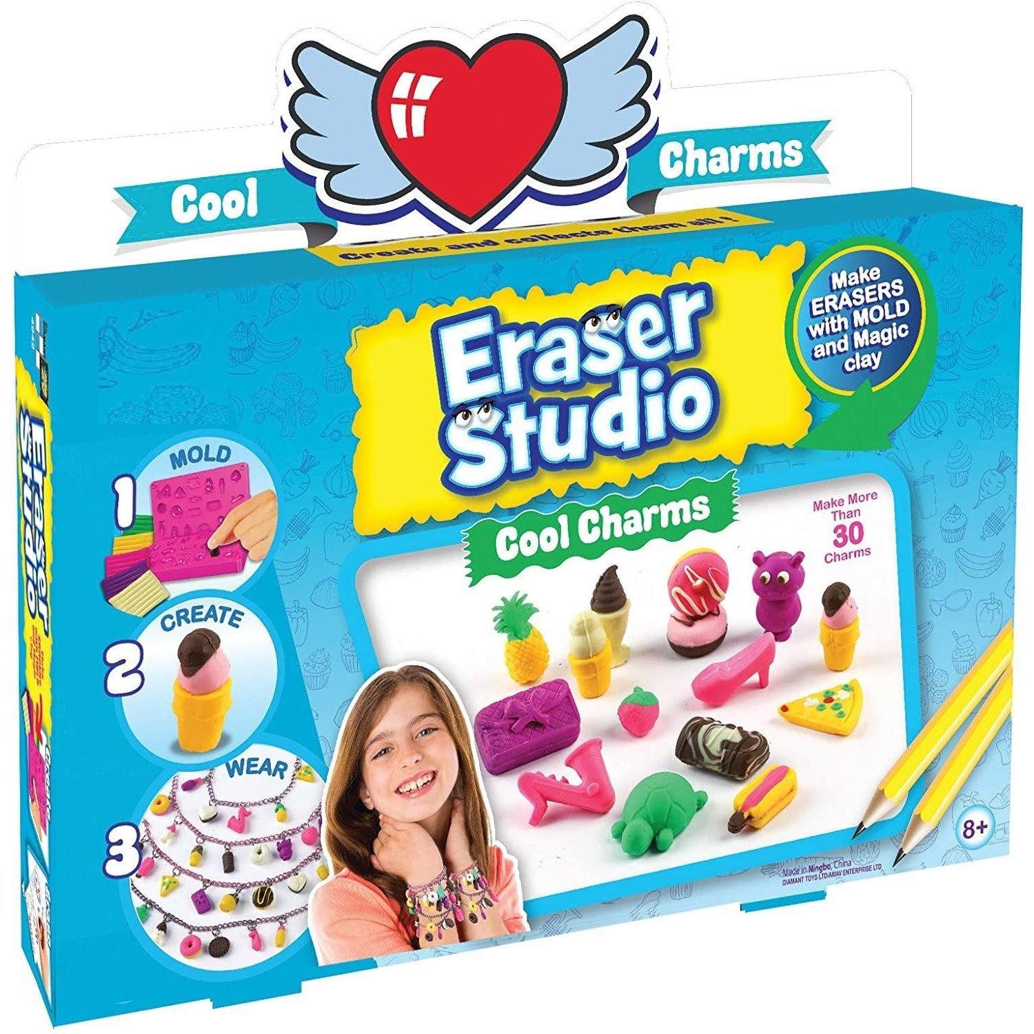 Wow Play Eraser Studio Cool Charms Clay Modeling Toy - BumbleToys - 5-7 Years, Make & Create, Toy Land, Unisex
