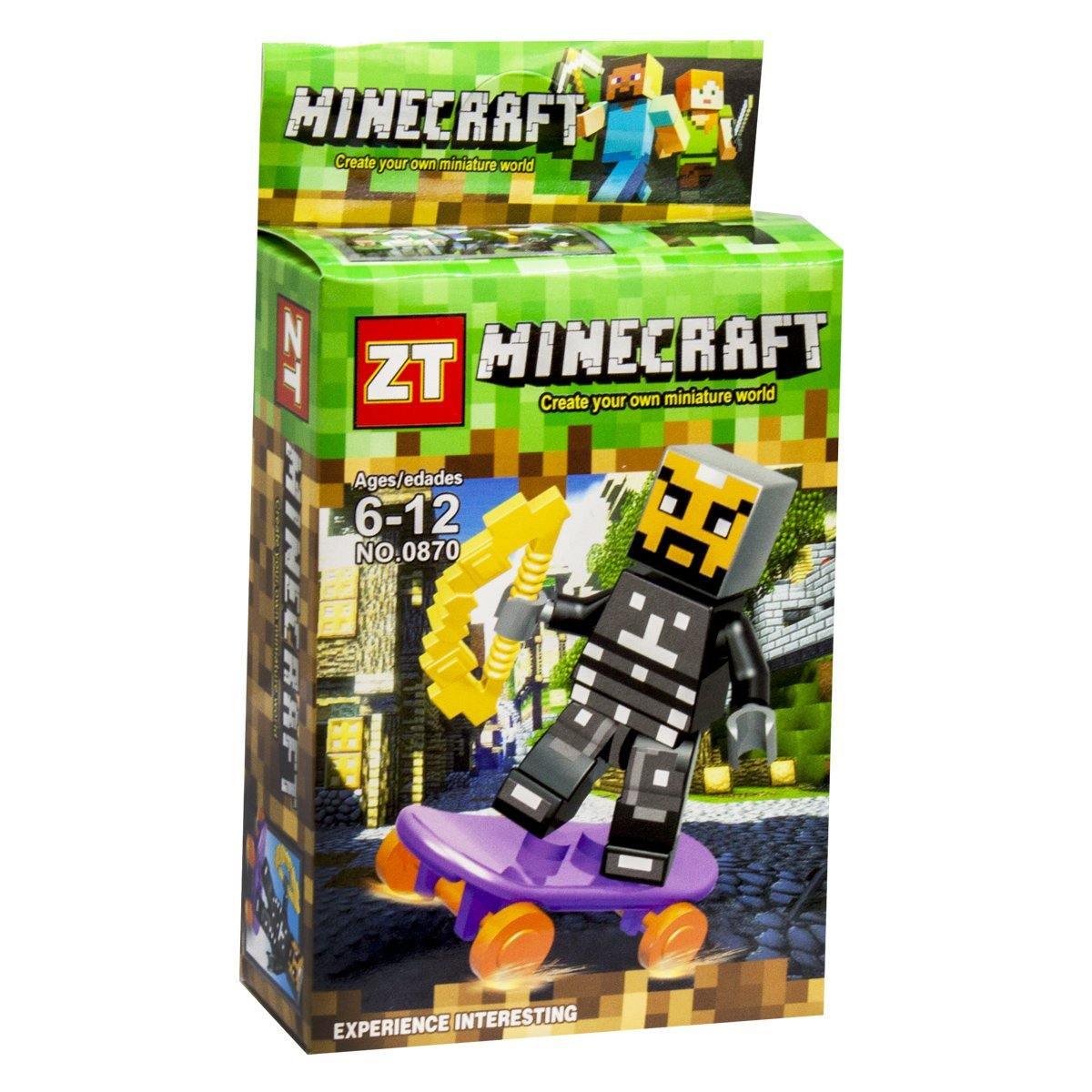 ZT Minecraft Building Blocks - Purple Skater - BumbleToys - 5-7 Years, Boys, LEGO, Toy Land