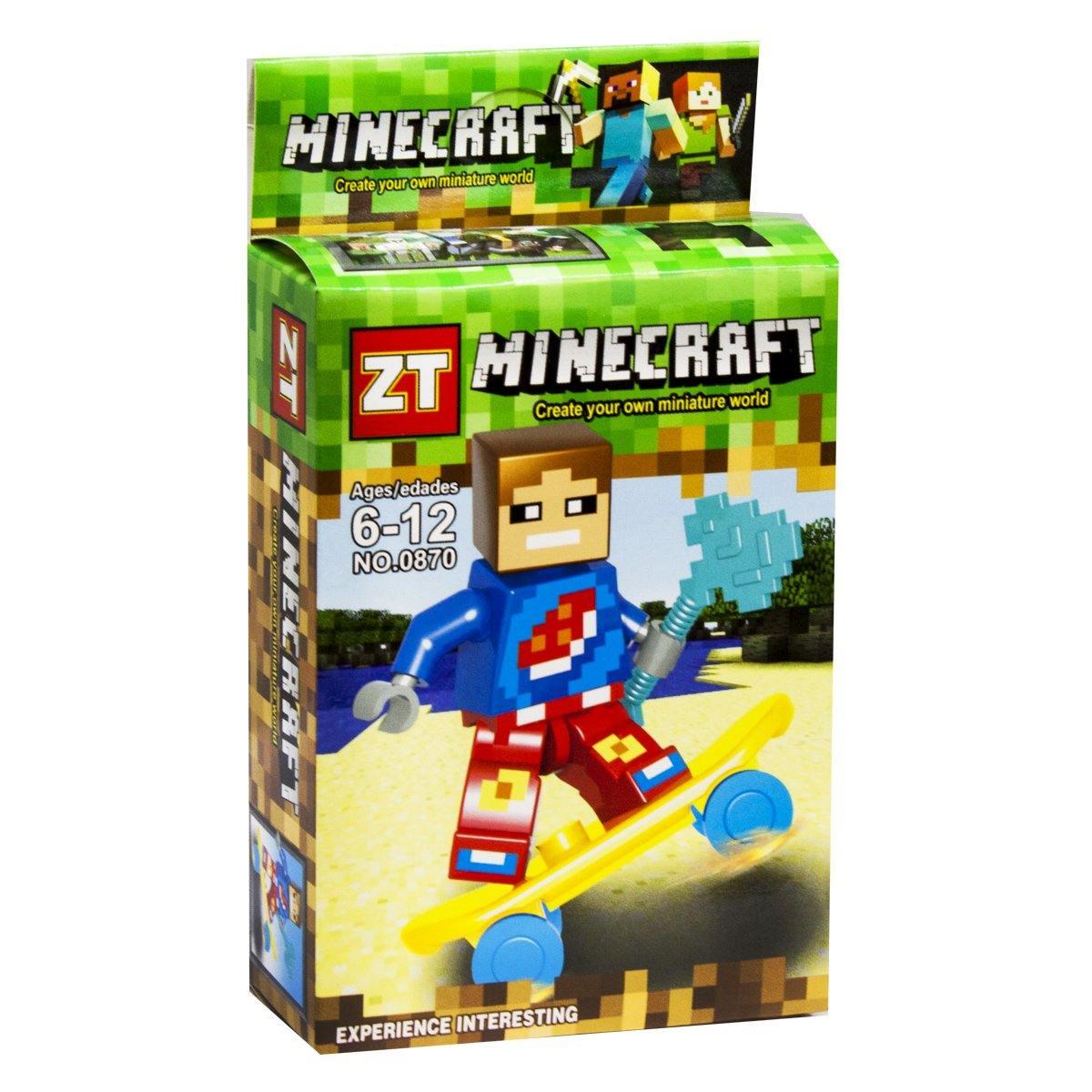 ZT Minecraft Building Blocks - Skater - BumbleToys - 5-7 Years, Boys, LEGO, Toy Land